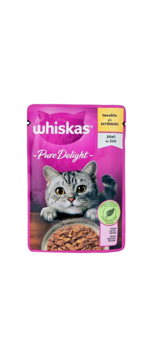 WHİSKAS POUCH PURE DELİGHT TAVUK ETLİ 85 GR WHİSKAS POUCH PURE DELİGHT TAVUK ETLİ 85 GR